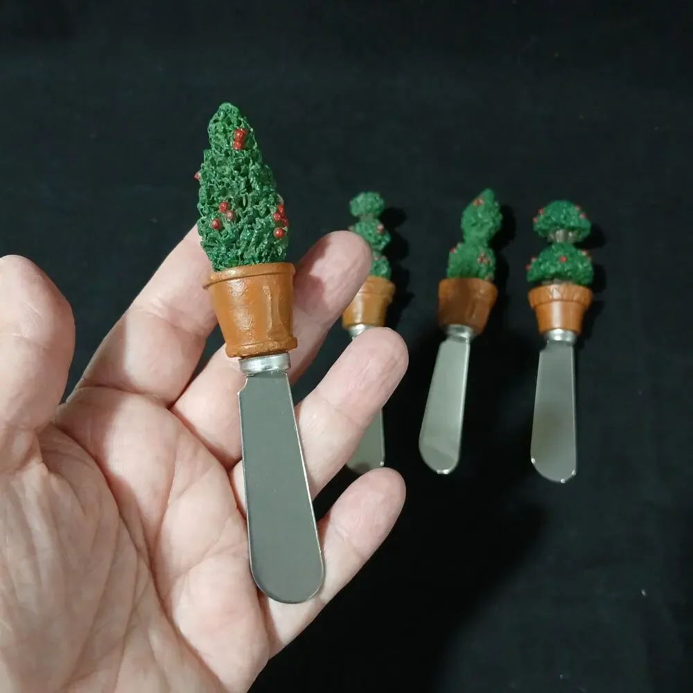 Spreadables Gourmet Spreaders By Cardinal Inc Cir 1990's Topiary Shape Set Of...